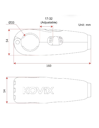 Kovix Alarma para maneta de freno KGH