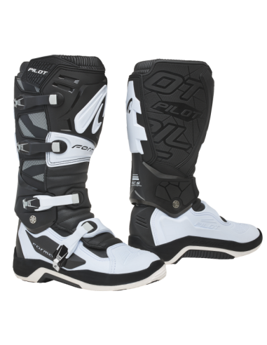 Botas MX FORMA PILOT BLACK-WHITE