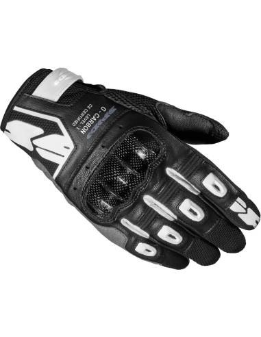 Guantes SPIDI G-CARBON Negro/Blanco