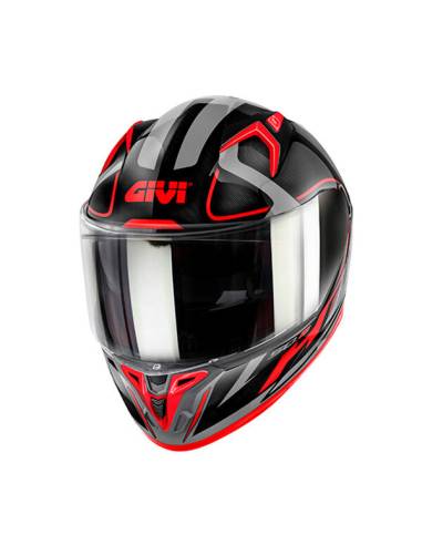 Casco GIVI 50.8 RACER Negro Titanio Rojo