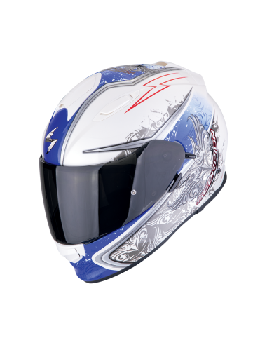 Casco Scorpion EXO-491 RUN Blanco-Azul