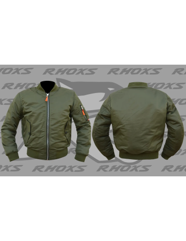 Chaqueta RHOXS Bomber 100% Kevlar Verde