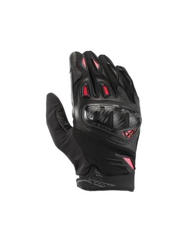 Guantes IXON Rise Air 2 Negro/Rojo Fluo