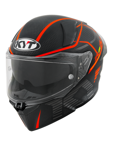 Casco KYT R2R CONCEPT Negro/Rojo Mate