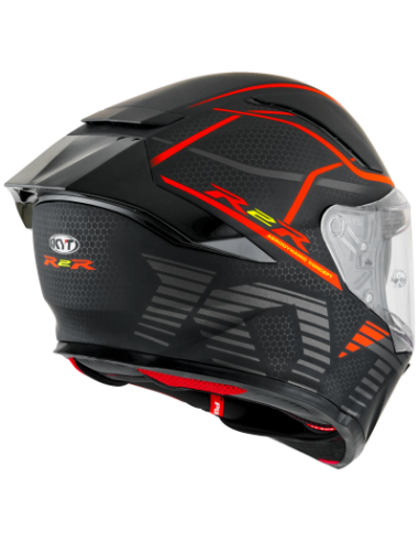 Casco KYT R2R CONCEPT Negro/Rojo Mate