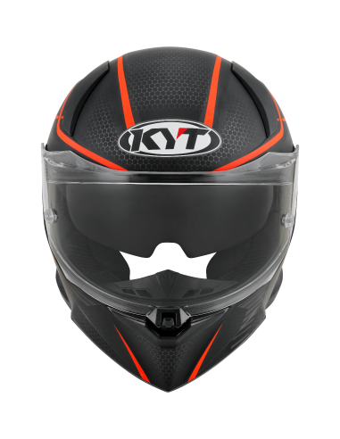 Casco KYT R2R CONCEPT Negro/Rojo Mate