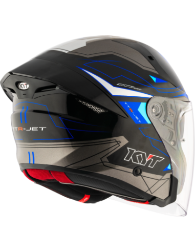 Casco KYT TTR-JET LED Negro/Azul