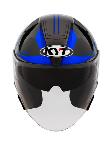 Casco KYT TTR-JET LED Negro/Azul