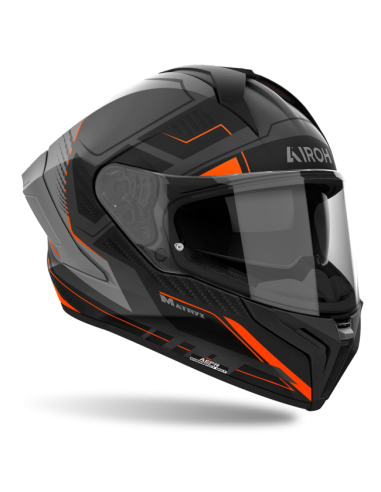 Casco AIROH Matryx Rocket Naranja Mate