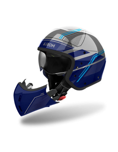 Casco AIROH J110 Slim Azul Brillo