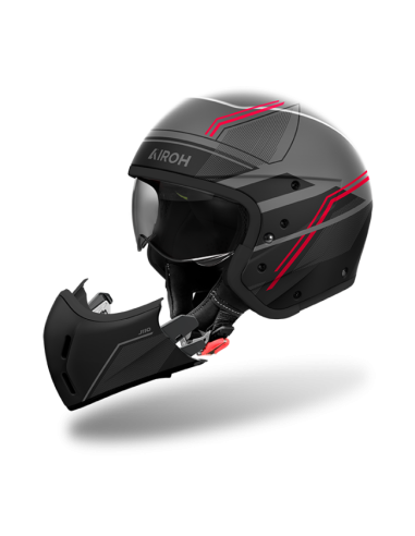 Casco AIROH J110 Slim Rojo Brillo