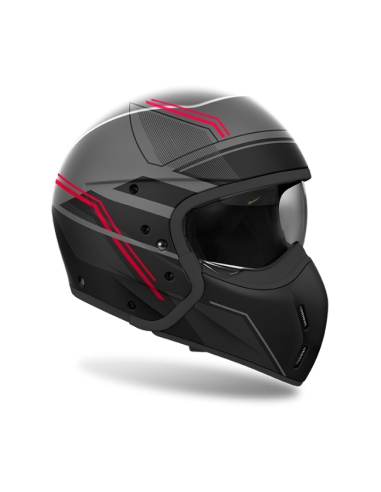 Casco AIROH J110 Slim Rojo Brillo