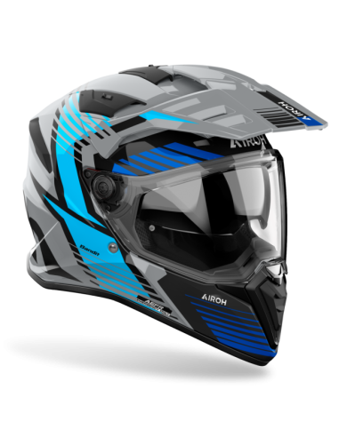 Casco AIROH Bandit Spicy Azul Brillo