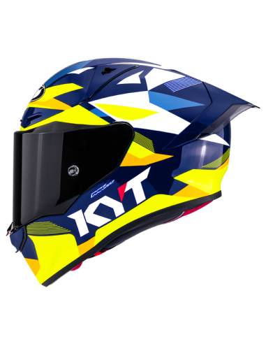 Casco KYT R1R Diamond Azul/Amarillo