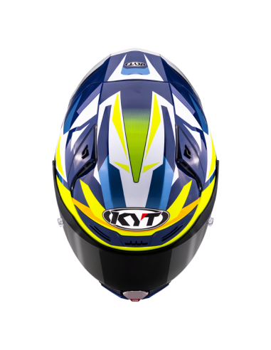 Casco KYT R1R Diamond Azul/Amarillo