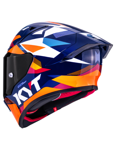 Casco KYT R1R Diamond Azul/Naranja