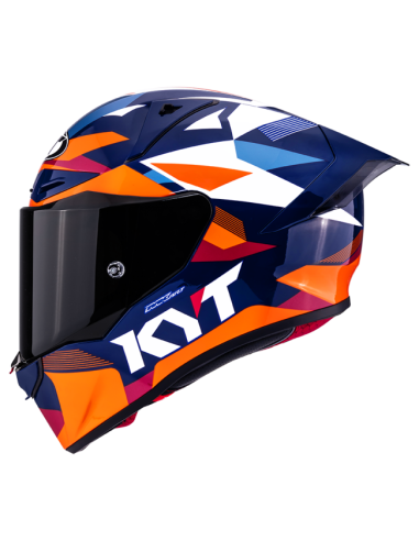 Casco KYT R1R Diamond Azul/Naranja