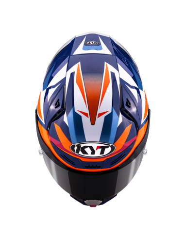 Casco KYT R1R Diamond Azul/Naranja
