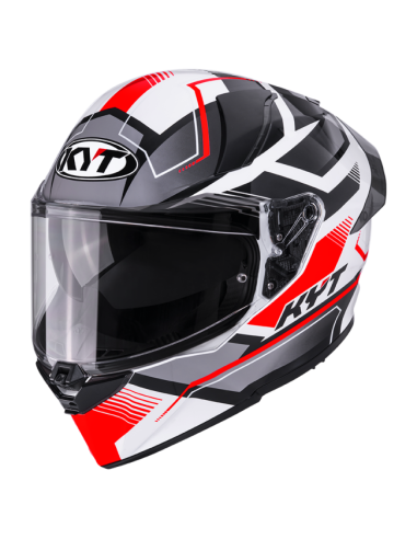 Casco KYT R2R Parsec Blanco/Rojo