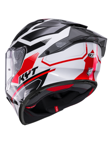 Casco KYT R2R Parsec Blanco/Rojo