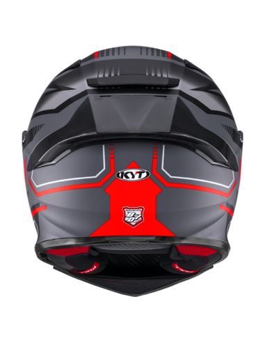 Casco KYT R2R Parsec Gris/Rojo Mate