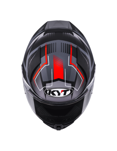 Casco KYT R2R Parsec Gris/Rojo Mate
