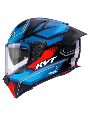 Casco KYT R2R Parsec Negro/Azul/Rojo