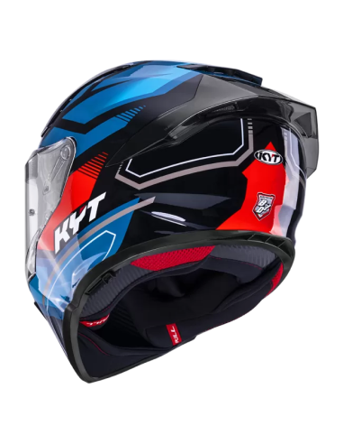 Casco KYT R2R Parsec Negro/Azul/Rojo