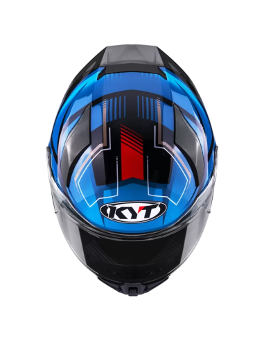 Casco KYT R2R Parsec Negro/Azul/Rojo