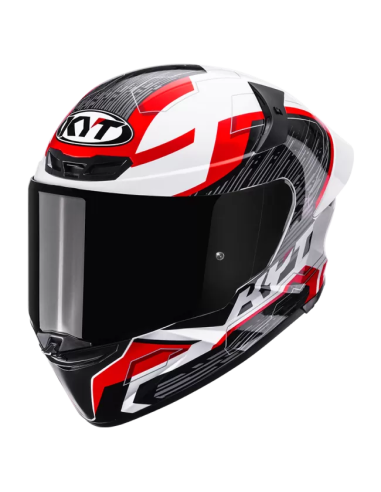 Casco KYT TT-Revo Speeding Blanco/Rojo