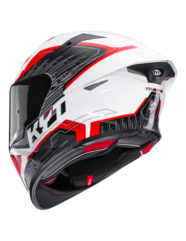 Casco KYT TT-Revo Speeding Blanco/Rojo