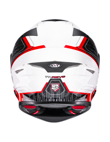 Casco KYT TT-Revo Speeding Blanco/Rojo