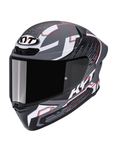 Casco KYT TT-Revo Speeding Gris/Negro...