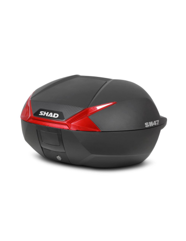 Maleta Top Case SHAD SH47 Reflector Rojo
