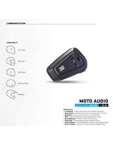 Intercomunicador MACNA Moto Audio
