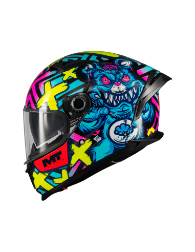 Casco MT BRAKER SV Crazy Teddy B7 brillo