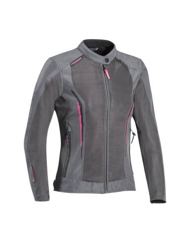 Chaqueta IXON COOL AIR  Gris-Fucsia