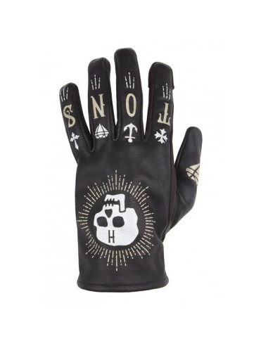 Guantes HELSTONS Kustom Skull Negro