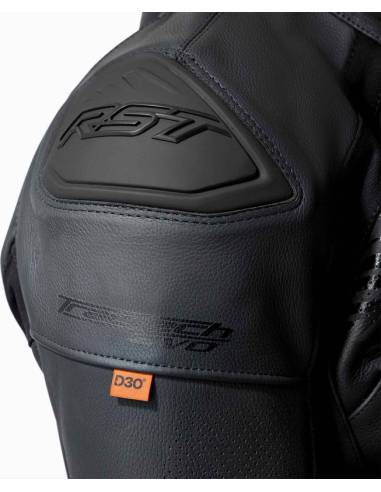 Chaqueta Cuero RST Tractech D30 Negro