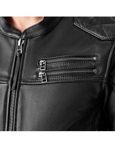 Chaqueta Cuero RST Hillberry D30 Negro