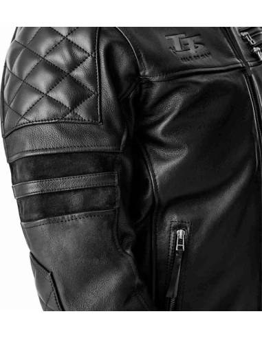 Chaqueta Cuero RST Hillberry D30 Negro
