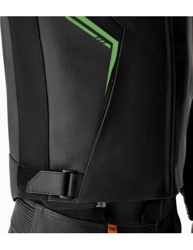 Chaqueta Cuero RST S1 D30 Negro/Verde...