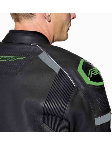 Chaqueta Cuero RST S1 D30 Negro/Verde...