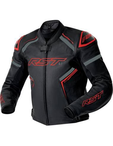 Chaqueta Cuero RST S1 D30 Negro/Rojo