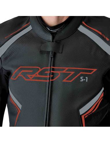 Chaqueta Cuero RST S1 D30 Negro/Rojo