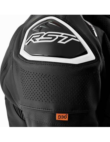 Chaqueta Cuero RST S1 D30 Negro/Blanco