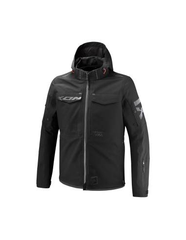 Chaqueta IXON Square Negro/Rojo Fluo