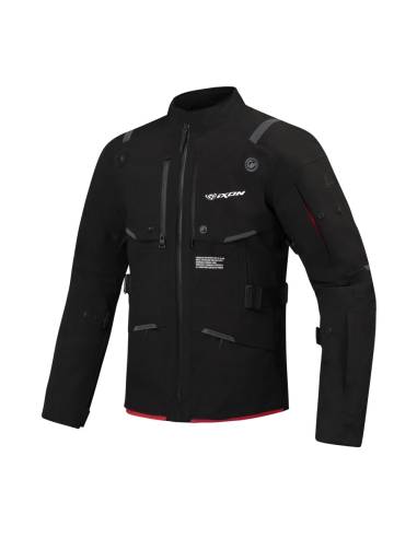 Chaqueta IXON M-Skeid Negro/Rojo Fluo