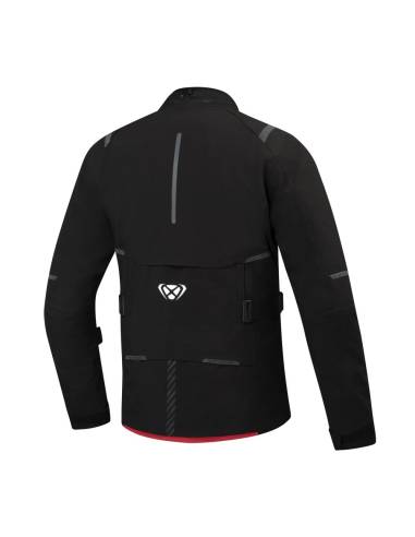 Chaqueta IXON M-Skeid Negro/Rojo Fluo