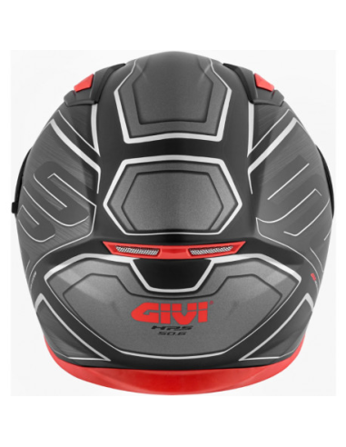 Casco GIVI 50.6 Deep Negro/Rojo Mate